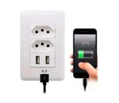 Tomada Parede Entradas Usb Carregador Universal Dispositivo Para Celulares e Tablet