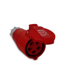 Tomada Pendente ou Acoplamento 215 3P + N + T 6H 380Vca / 16A Vermelho IP44 Sibratec