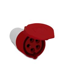 Tomada Pendente ou Acoplamento 225 3P + N +T 6H 380Vca / 32A Vermelho IP44 Sibratec