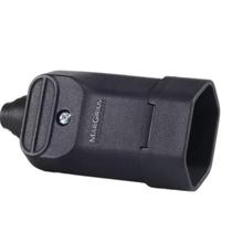 Tomada Pino Fêmea 10 A Prensa Cabo Preta 2P + t - Margirius