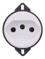 Tomada piso 2p t 10a 250v branca ref 9777-2 - blux