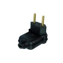 Tomada Plug 2 Pinos 20A Macho PLD8 Preto Margirius Ângulo de 90º