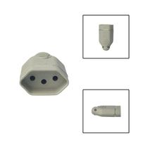 Tomada Plug Fêmea 3 Pinos 10A 250V Cinza Tomada Plug Fêmea 3 Pinos 10A 250V Cinza