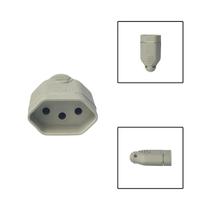 Tomada Plug Fêmea 3 Pinos 10A 250V Cinza Tomada Plug Fêmea 3 Pinos 10A 250V Cinza