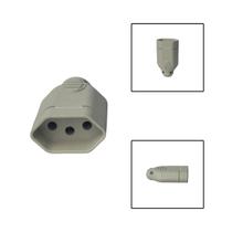Tomada Plug Fêmea 3 Pinos 20A 250V Cinza Tomada Plug Fêmea 3 Pinos 20A 250V Cinza