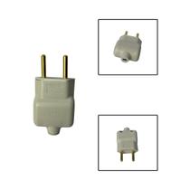Tomada Plug Macho Prensa 2 Pinos 10A 250V Cinza Tomada Plug Macho Prensa 2 Pinos 10A 250V Cinza