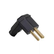 Tomada Plug Margirius PLD6 3 Pinos 10A 250V Preto Macho