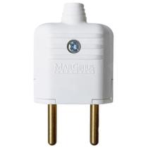 Tomada plugue 10a pld1-2 padrão brasileiro 2 pinos branca