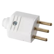 Tomada plugue 10a pld1-3 padrão brasileiro 3 pinos branca