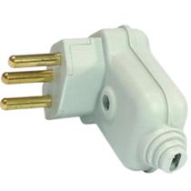 Tomada plugue 10a pld10-3 padrão brasileiro 3 pinos branca