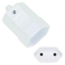 Tomada plugue 10a tmd1-2 padrão brasileiro 2 pinos branca