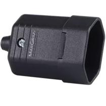 Tomada plugue 10a tmd1-2 padrão brasileiro 2 pinos preta