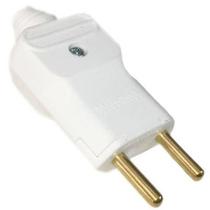Tomada Plugue Macho 2P 20A 180G C/ Prensa Branco Pld2-2