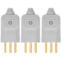 tomada plugue Margirius 2P+1T 10a prensa cabo kit 3 tomada plugue Margirius 2P+1T 10a prensa cabo kit 3