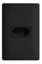 Tomada Preta 2P+T 10A/250V com placa Habitat Black - Fame