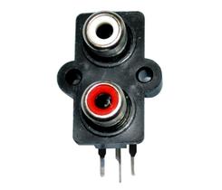 Tomada rca 2 vias vermelha/branca p/ painel