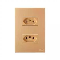 Tomada recta ouro 2 tom 20a blux 164135 Tomada recta ouro 2 tom 20a blux 164135