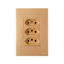 Tomada recta ouro 3 tom 20a blux 164151 Tomada recta ouro 3 tom 20a blux 164151