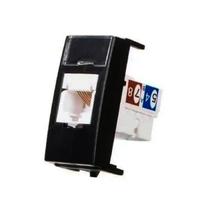 Tomada Rede Informática Rj45 Cat5e Margirius Sleek Preto