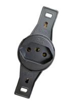 Tomada Redonda Preta H. Longa 10A 9890-6 BLux Tomada Redonda Preta H. Longa 10A 9890-6 BLux