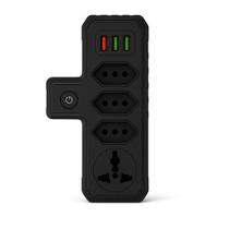 Tomada Régua 10A 2500W Bivolt 110V 220V 4 Tomadas Entrada 2 USB 1 USBC Power Force