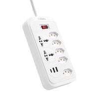 Tomada Régua de Energia 5 Tomadas 2 Interfaces USB 1 Porta TipoC 1.9 metros Branco