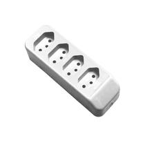 Tomada Regua Móvel Quadrupla 10a Multipla Sobrepor Cinza Tomada Regua Móvel Quadrupla 10a Multipla Sobrepor Cinza