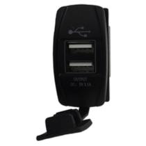 Tomada Retangular Usb Plástico Fêmea 3.1A 12/24V