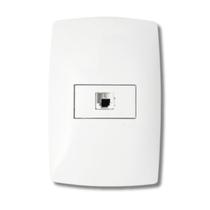 Tomada RJ11 de 2 Fios com Placa Branca Home - B.Lux