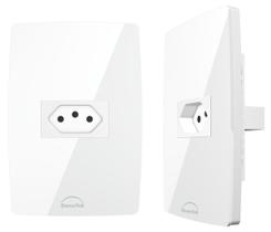 Tomada Simples 20A Diamond Espelho 4x2 Acrilico Branco