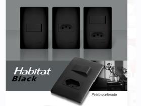 Tomada simples 20A Fame Habitat Black