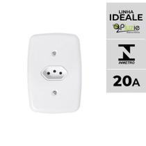 Tomada Simples 20A Ideale Pluzie 4x2 branca 250V