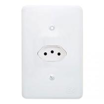 Tomada Simples 2P+T 10A C/ Placa Espelho Branco Homelink