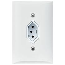 Tomada Simples 2p+t 10A Com Placa Espelho Branco Com Inmetro Tomada Simples 2p+t 10A Com Placa Espelho Branco Com Inmetro