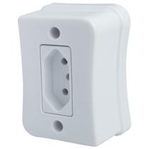 Tomada Simples 2p+t 10A Sobrepor Externo Com Placa Espelho Branco Com Inmetro Linha Viena Tomada Simples 2p+t 10A Sobrepor Externo Com Placa Espelho Branco Com Inmetro Linha Viena