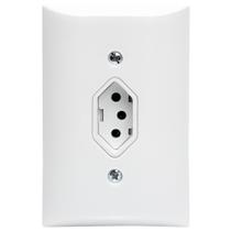 Tomada Simples 2p+t 20A Com Placa Espelho Branco Com Inmetro