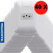 Tomada Simples Aria Branco Tramontina 10A/250V Kit c/ 40 unidades Tomada Simples Aria Branco Tramontina 10A/250V Kit c/ 40 unidades