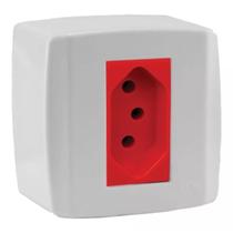 Tomada Sistema X 20a Vermelha Ilumi Box (sobrepor) 63143