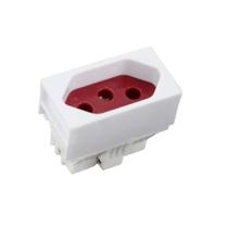 Tomada slim com tampa vermelha 20a 250v - ilumi Tomada slim com tampa vermelha 20a 250v - ilumi