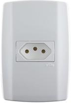 Tomada Slim Horizontal 20A 250V Branca Ilumi 80151