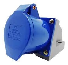 Tomada Sob. Industrial 2P+T 32A 220V Azul Soprano Tomada Sob. Industrial 2P+T 32A 220V Azul Soprano