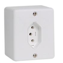 Tomada Sobrepor 2 Polos + Terra Branca 20A 250V - Ilumi Tomada Sobrepor 2 Polos + Terra Branca 20A 250V - Ilumi