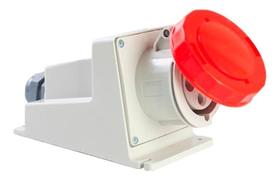 Tomada Sobrepor 3p+t 63a 380v 6h Vermelha - N-4506 Steck