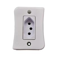 Tomada Sobrepor Externa Branca 10A 250V ABNT Tomada Sobrepor Externa Branca 10A 250V ABNT