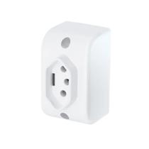 Tomada Sobrepor Fame Quadrada 20A 3 Pinos Branco