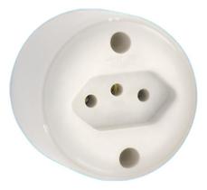 Tomada Sobrepor Fame Redonda 20A 3 Pinos Cinza Tomada Sobrepor Fame Redonda 20A 3 Pinos Cinza