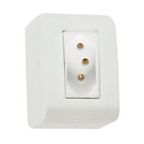 Tomada Sobrepor Lizflex Tramontina 2p+T 20a Branca