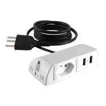 Tomada Sonic Fixo Duplo 1Nbr 10A+2Usb - Cabo Liso 1,7M - Br Tomada Sonic Fixo Duplo 1Nbr 10A+2Usb - Cabo Liso 1,7M - Br