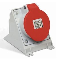 Tomada Steck Industrial De Sobrepor Newkon 3P+T 32A 380/440V N-4206 Vermelho 6H