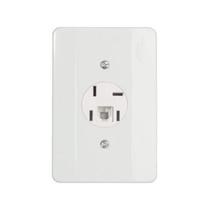 Tomada Telebras Americ. com placa branca Mec Tronic Tomada Telebras Americ. com placa branca Mec Tronic